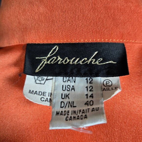 Vntage 90s Burnt Orange Microsuede Jacket Mid Length Trench Size M Fall Autumn - Picture 9 of 11